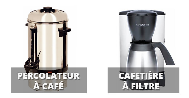 Quelles différences entre un percolateur et une cafetière